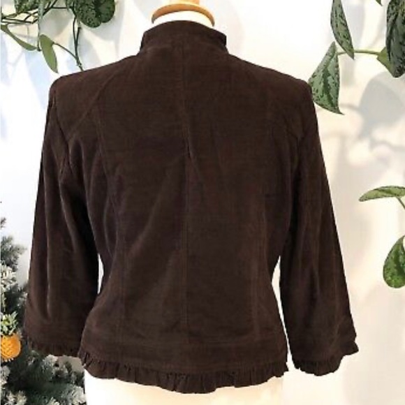 SANDRO Women's Brown Corduroy Evening Jacket Size M - Picture 2 of 10